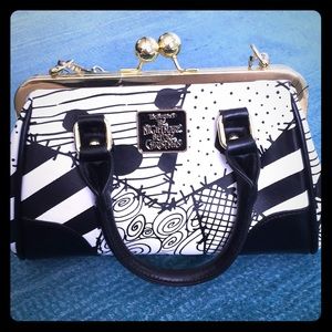 Night Before Christmas Black Satchel 10 inch long